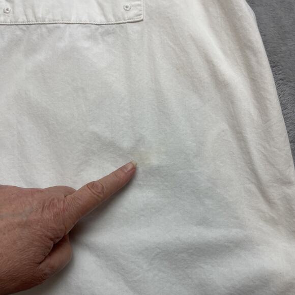 Columbia PFG Bonehead Shirt Mens XXL White Short Sleeve Vented Fishing Outdoor - Picture 8 of 8